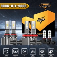 Auxbeam Combo Set Led Headlight Fog Light Bulbs White For Lexus Rx350 2007-2009