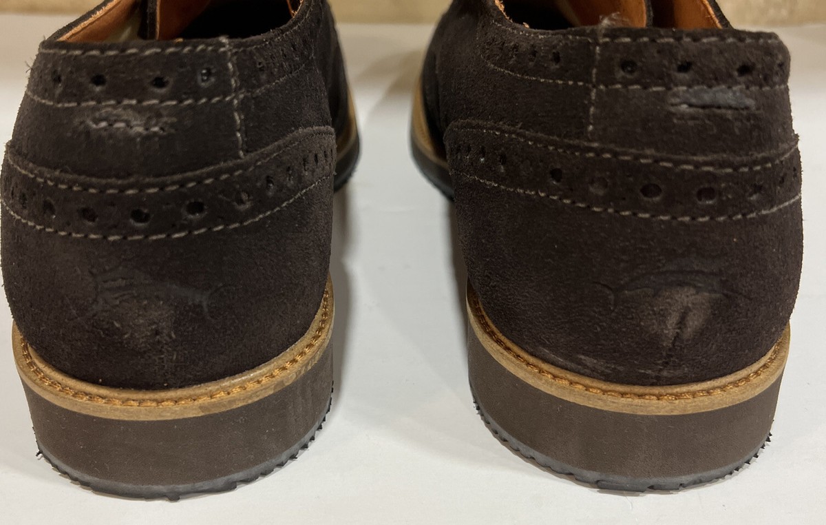 Tommy Bahama Wingtip Elliott Bucks Shoes Men Dark Brown 
