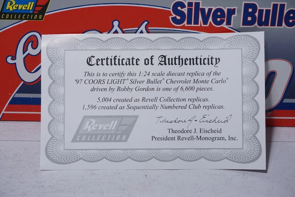 Robby Gordon #40 Coors Light Silver Bullet 1997 Chevy Monte Carlo - Revell Foto 2 de 4