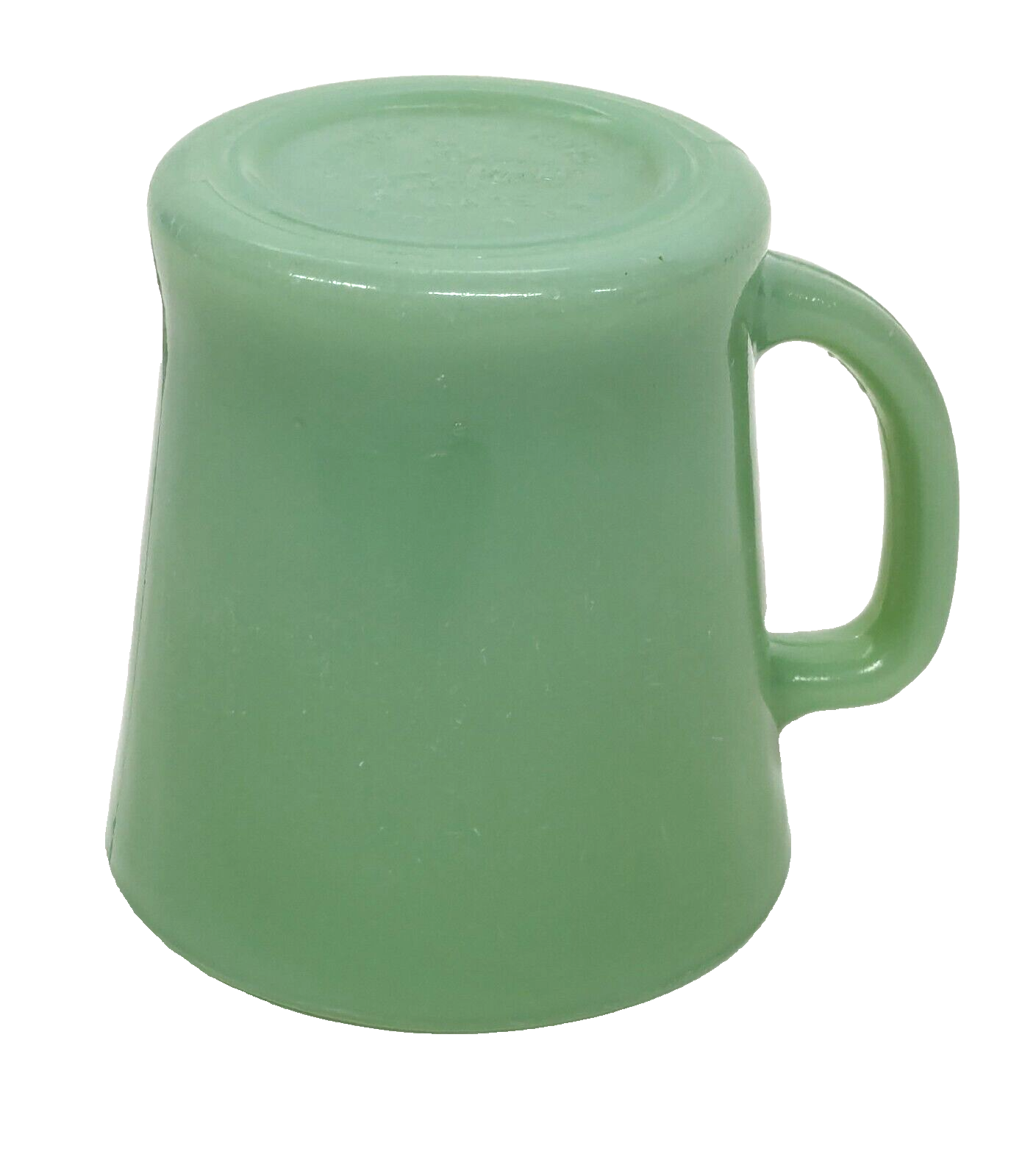 Vintage Fire King Jadeite Green D Handle Coffee Mug Cup Oven Ware Glass