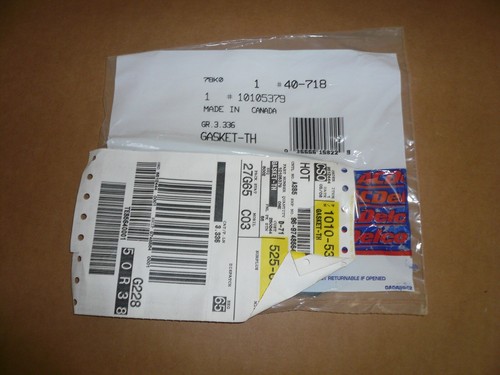 GM GASKET Multi Port Fuel Injection Throttle Body - NOS