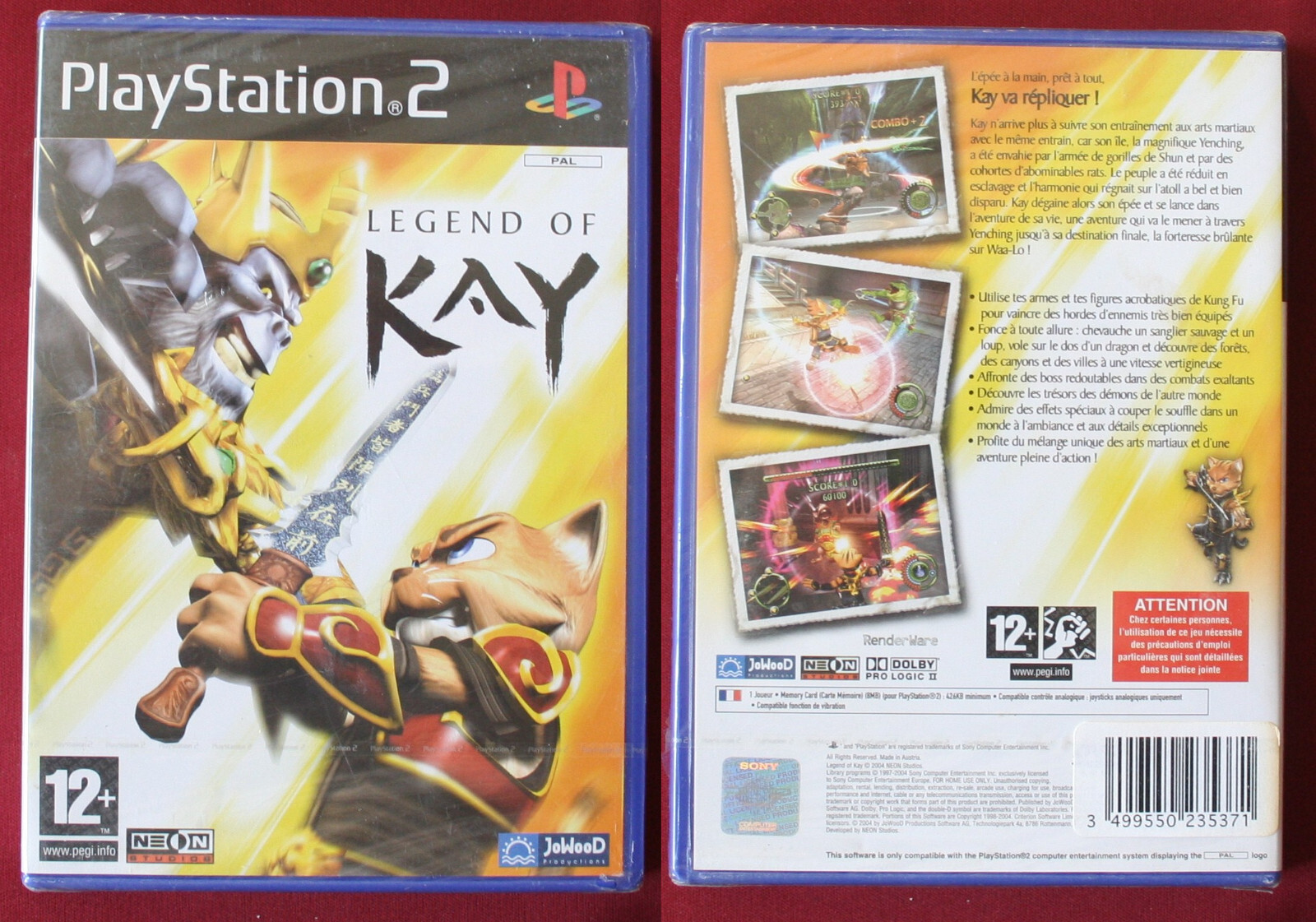 PS2, Jeu  THE LEGEND OF KAY, neuf sous blister d'origine