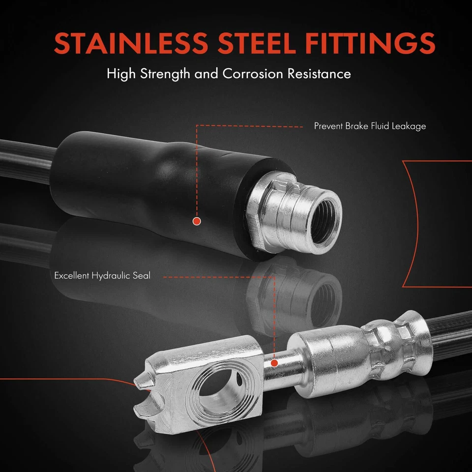 2x Manguera hidráulica de freno delantera A-Premium para Audi TT TT Quattro 2000-2006 1,8 L Foto 4 de 4