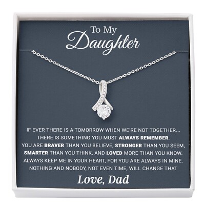 To My Daughter Necklace, Daughter Father Necklace, Daughter Gift From Dad