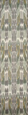 11 Yard HAND MADE UZBEK Natural SILK IKAT ADRAS FABRIC #6339