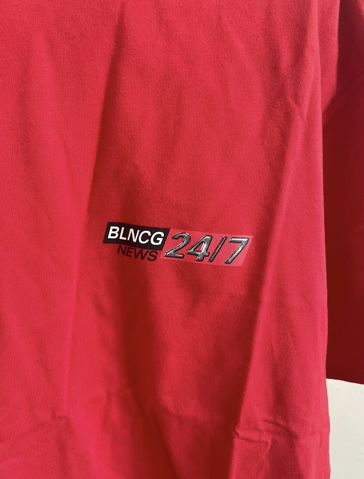 balenciaga 24 7 logo t shirt