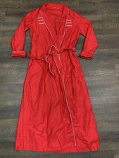 VINTAGE ROBE - Bright Red Lighter Weight Pajama Robe, Fits Womens MEDIUM