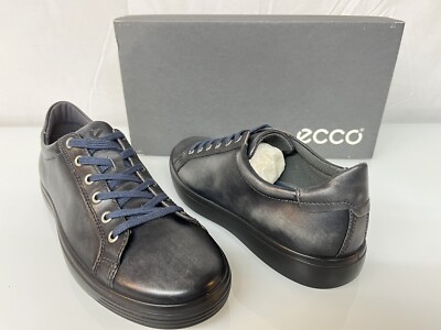 ECCO Men's Soft Classic Sneaker Dark Shadow Magnet Grey Size 8-8.5 New In