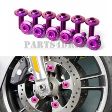 12 PURPLE Front Brake Disc Mounting Bolts Screw For Honda CBR1100XX Blackbird 97