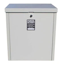 Parcel Chest Secure Delivery Boxes, Large Size in Textured Gray by Qualarc