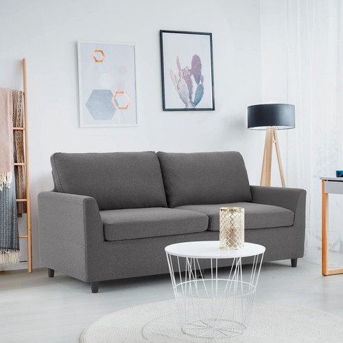 YODOLLA Modern Linen Fabric 3+2+1 Seater Full Sofa Set Armchair Grey Living Room - Picture 22 of 51