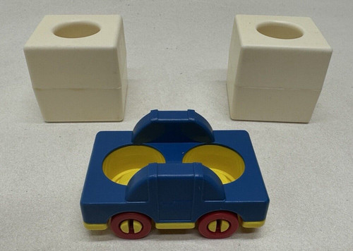 1983 JOHNSON + JOHNSON Car Blocks replacement Parts for PEG PALS VILLAGE Vintage