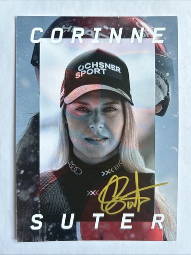 original sign. Autogrammkarte Ski Alpin Corinne Suter