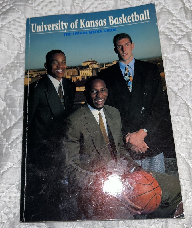 Kansas Jayhawks Basketball Media Guide 1993-94 Woodbury, Ritchie And Scott