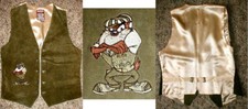 Tazmanian Devil Vest Jacket Vintage Looney Tunes Warner Brothers Store