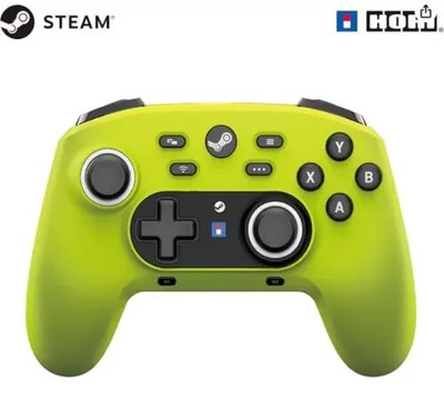 Wireless Hori pad Controller for Steam Neon Yellow HPC-067