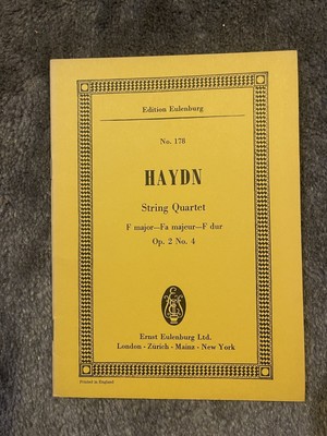 Noten HAYDN String Quartet F major  Op. 2 No.4 Taschenpartitur