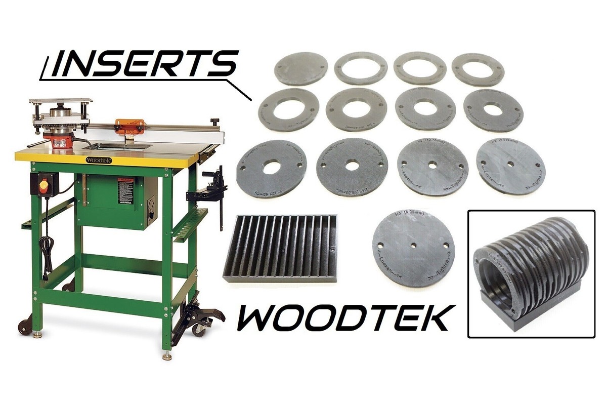 13pc Insert Ring Set with Caddy for Woodtek Lift Table Router