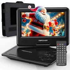 DBPOWER 11.5" for Kids&Car w/ 9" Swivel Screen Portable DVD Player Rechargeable