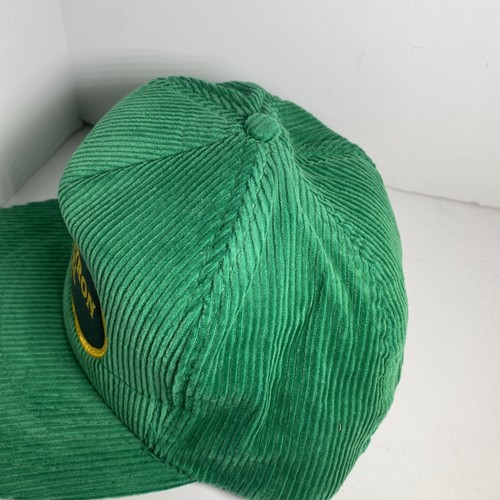 Vintage PORT BYRON FUEL CO NEW YORK Corduroy Patch Snapback Hat Cap Oil Green - Picture 4 of 12