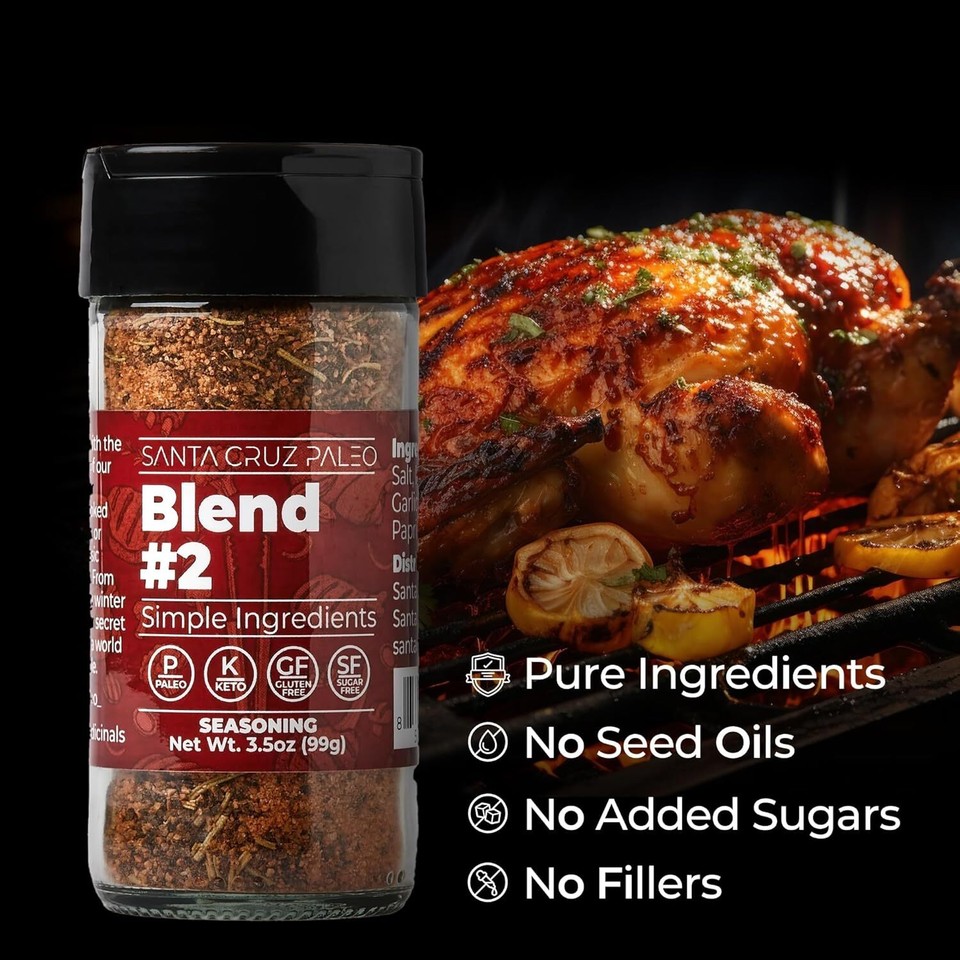 Santa Cruz Paleo Seasoning (Blend 2), Gluten Free, Keto, Sugar and