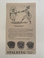 Spalding Gloves Snuffy Stirnweiss 1949 Sporting News Baseball 4X8 Ad