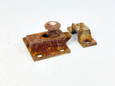 Vintage Antique Steel Window Cabinet Door Lock Latch Catch Hardware Reclaim L3