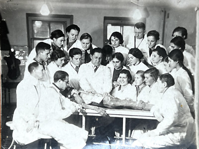 Vintage Original Photograph Medical Students Dissection of Cadaver Post-Mortem