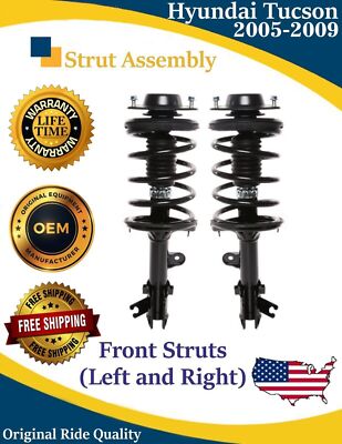 New OE Front Struts for 2005-2009 Hyundai Tucson 2.0L 2.7L Lifetime Warranty