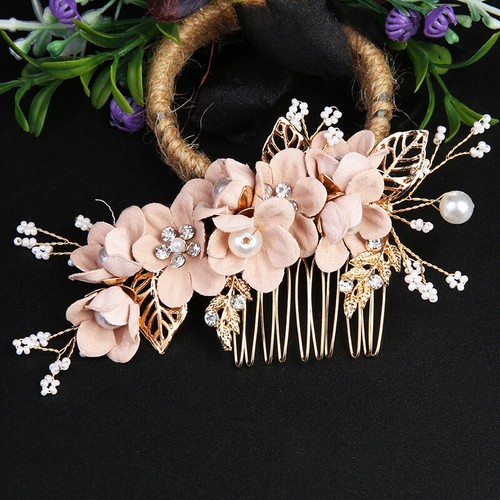 Women Hair Comb Clip Crystal Rhinestone Flower Pearl Wedding Bridal Hairpin Gift - Picture 10 of 40