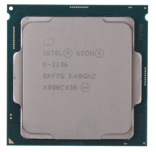Intel Xeon E-2236 CPU // 6x 3,4 GHz // 12 MB // LGA 1151 // SRF7G