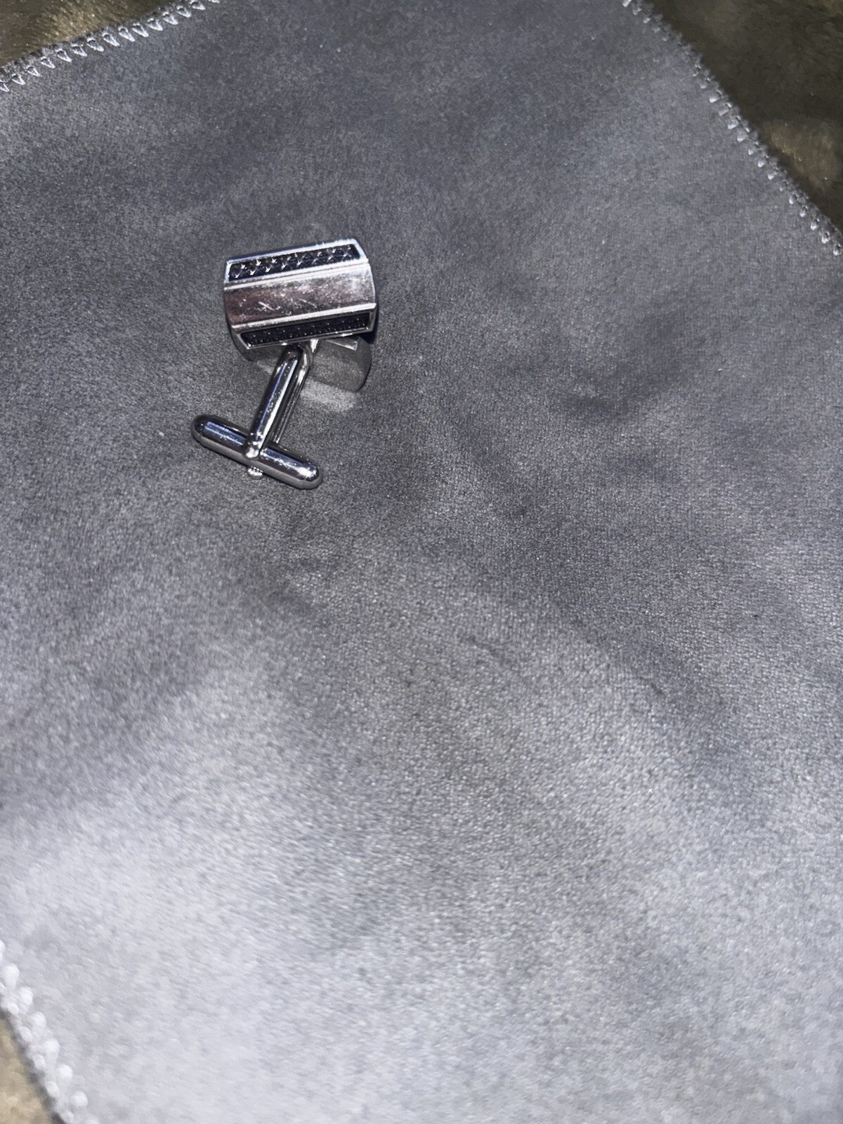 Cufflinks Blue Rectangle - image 1