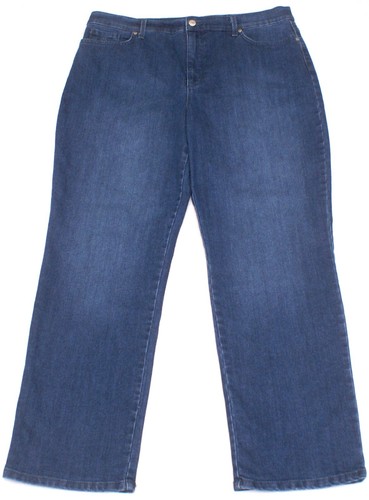 Jean femme Gloria Vanderbilt Amanda grande taille 18 bleu denim conique stretch