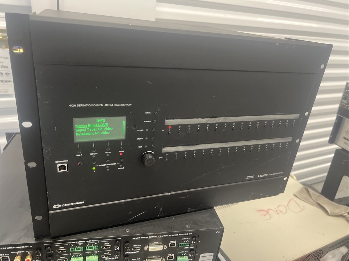 Crestron DM-MD16X16-RPS DMCO-5530 DigitalMedia Switcher w/13 input