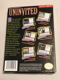 Uninvited NES Complete in Box 1991 Tested Rare Nintendo CIB