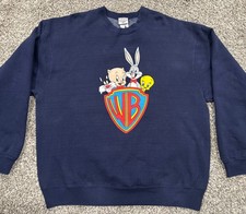 Looney Tunes Crewneck Sweatshirt Acme Design Warner Bros Vintage XL Rare EUC 90s