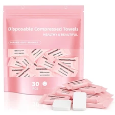 Disposable Compressed Face Towels, Ultra Soft Large Size Compressed Towel Tab...