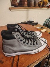 Women's Converse Gray Leather High Tops Size 9
