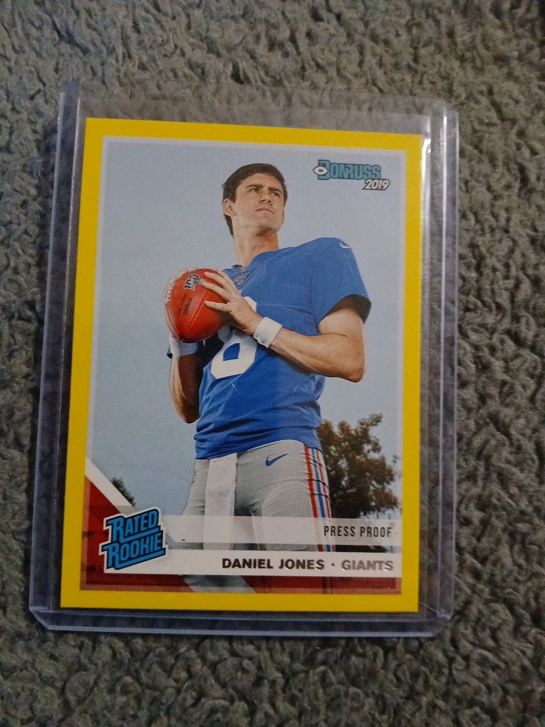 2019 Panini Donruss - Rated Rookie Daniel Jones #304 Press Proof Yellow (RC)