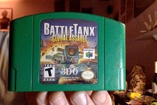BattleTanx Global Assault N64 Nintendo 64 Authentic Battle Tanks Green Cartridge