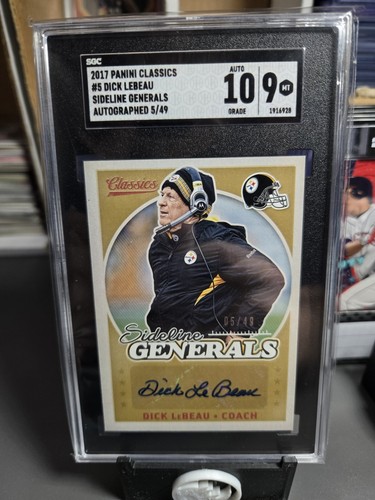 2017 Panini Classics Legends Dick LeBeau #5 Sideline Generals 5/49 Auto Steelers