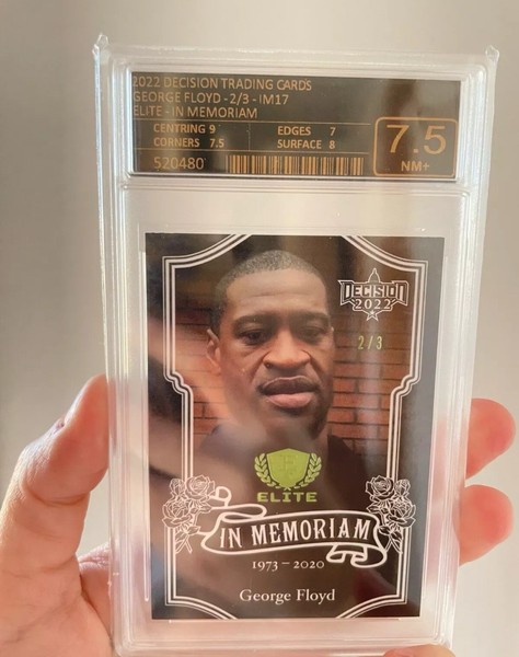 George Floyd 2022 Leaf Decision In Memoriam  Lime 2/3  grading 7.5