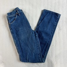Vintage Wrangler Womens Straight Leg Jeans in Medium Blue Wash, Size 5x34