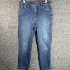 Gloria Vanderbilt Amanda High Rise Tapered Jeans Blue Size 10 Medium Wash