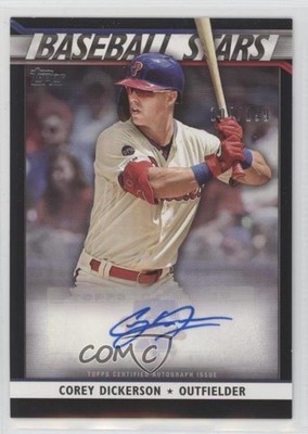 2020 Topps Baseball Stars Black 104/199 Corey Dickerson #BSA-CD Auto 5ov