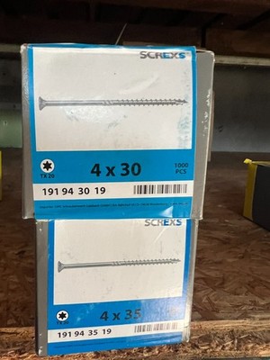 2 Packungen SWG Holzschrauben verzinkt 4x30mm + 4x35mm seko (2x1000St) / DV3Reg2