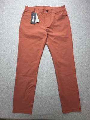 Public Rec Workday Pant 2.0 Mens 34x34 Rust Orange Straight Leg Stretch NWT