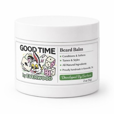 Men s Beard Balm 2oz - Good Time By Everwood Premium Handmade Men Style