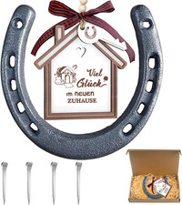 Hufeisen Glücksbringer Deko Geschenk Set für Hochzeit Einzugsgeschenke Wohnung E