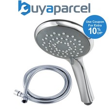 Triton 8000 Series Universal Large 5 Spray Shower Chrome Anti Scale + 1.25m Hose